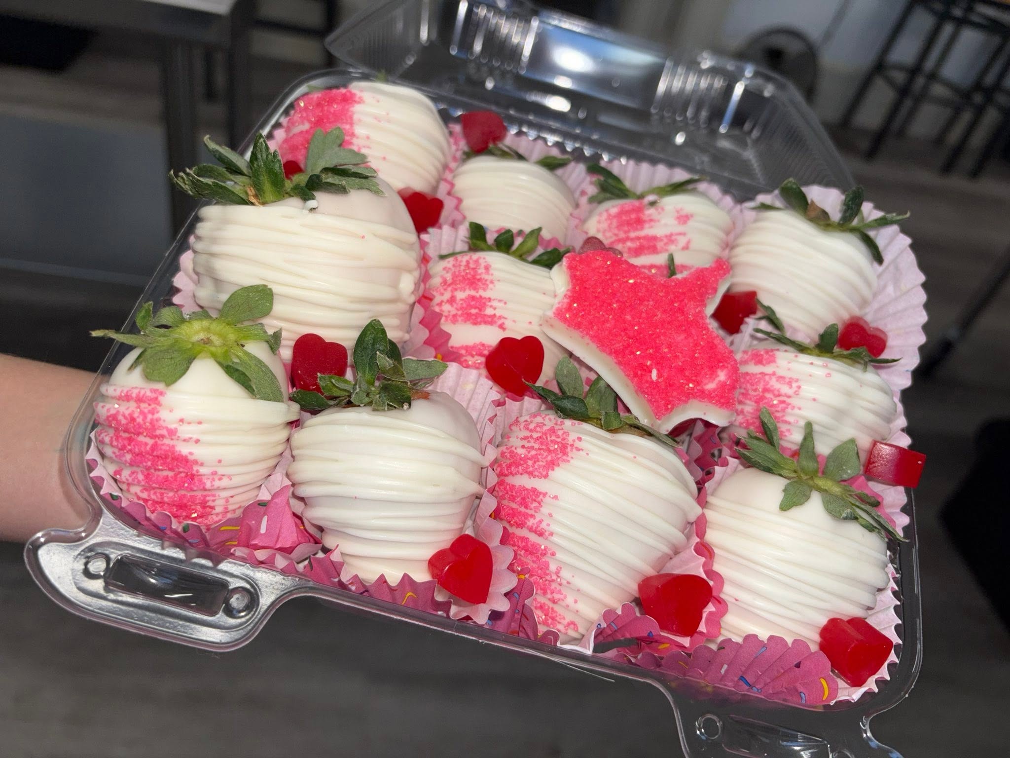Dark chocolate covered strawberries
