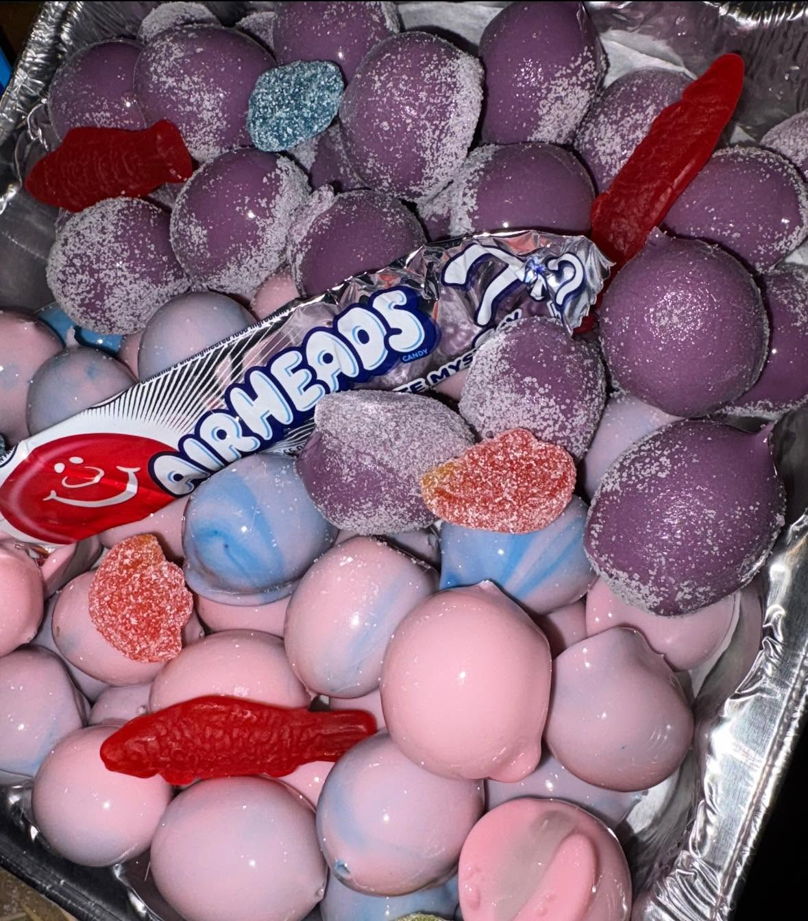 Candy-coated fruit