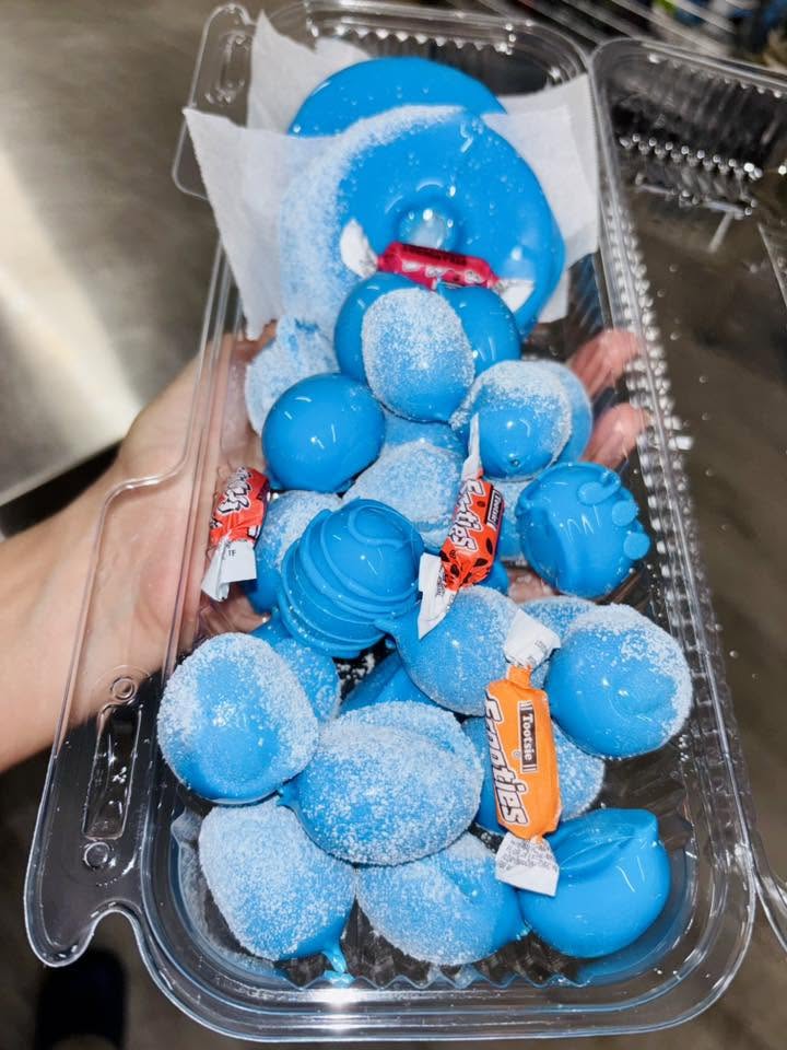 Blue raspberry candy boat
