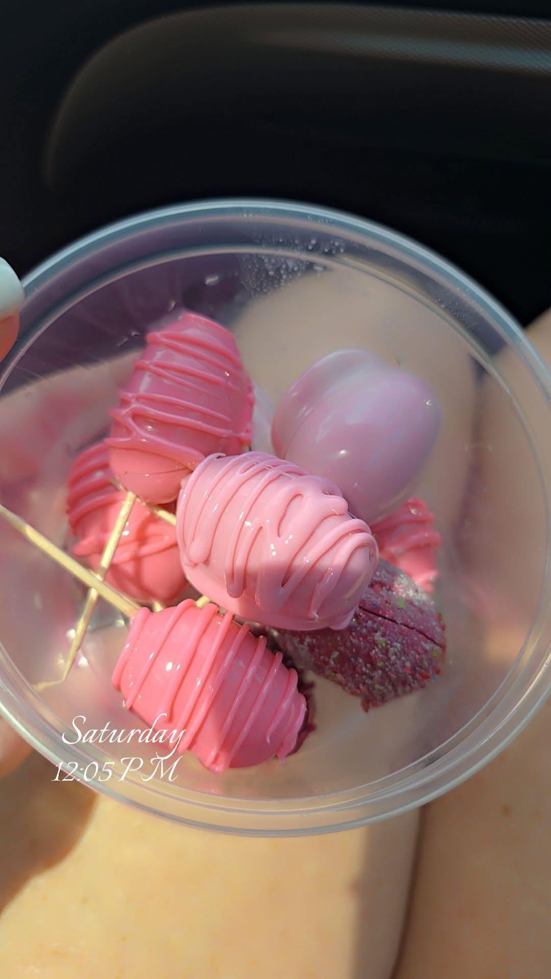 Small batch candy-coated fruit treats in a box